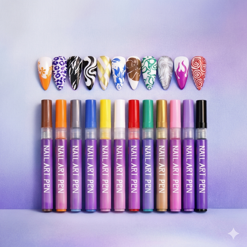 DIY Nail Art Pens - 12 Colors | Salon Quality Nails at home